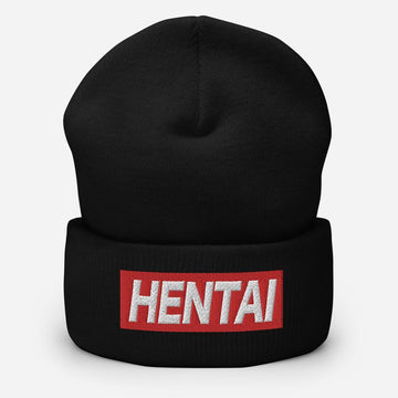 Hentai Japanese Word Anime Quote Unisex Cuffed Beanie - BUCKET POPCORN